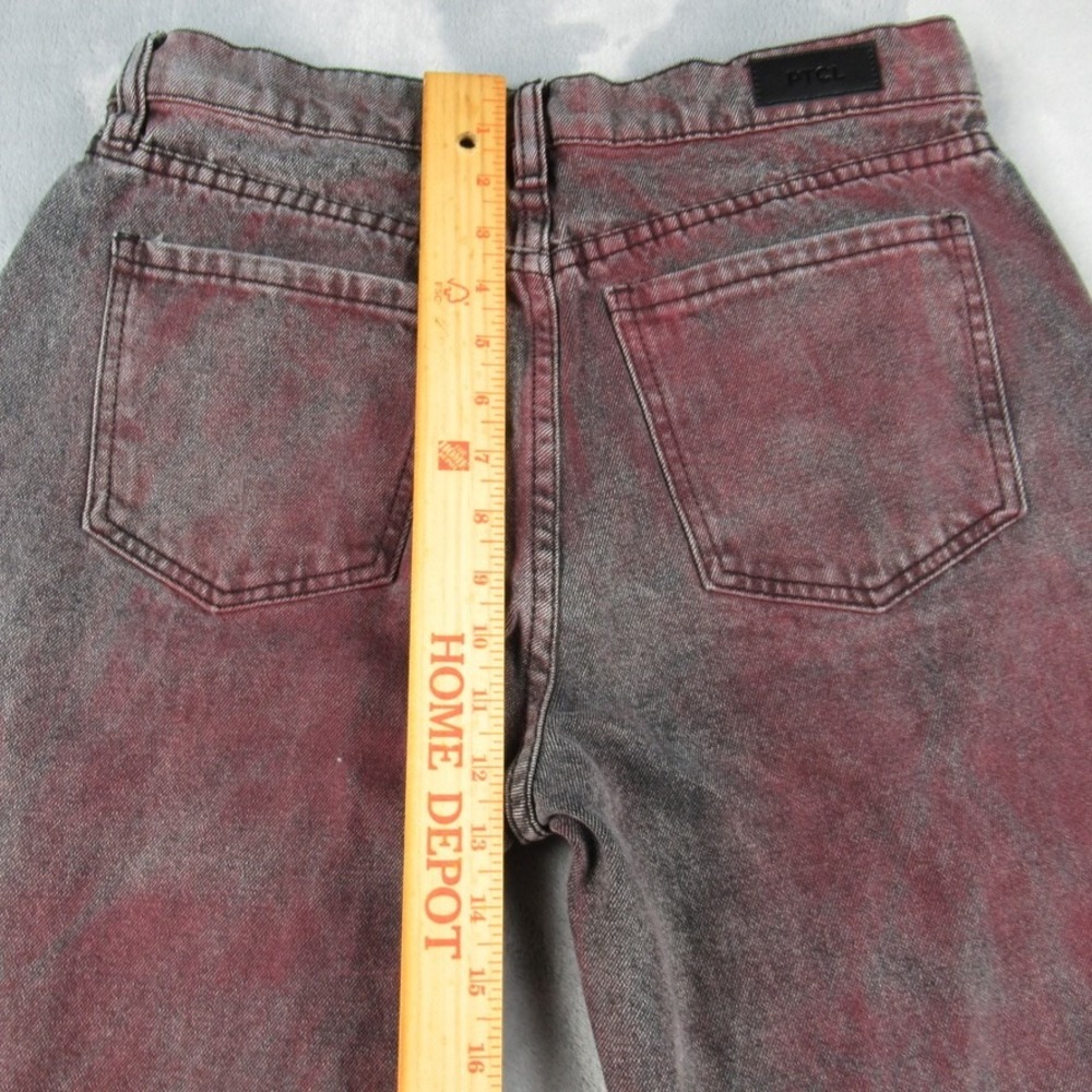 PTCL Ethikal Brand Straight Leg Jeans Red Black Acid Wash Size 29 PL1985BROD - Picture 10 of 14